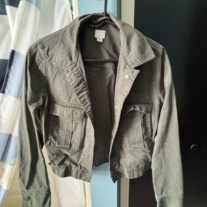 A New Day Crop Army Green Jacket - Size Medium